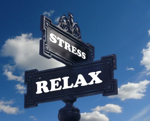 street size intersection of stress and relax